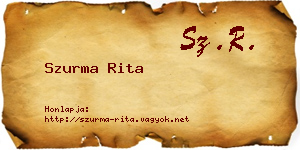 Szurma Rita névjegykártya